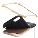 Wholesale iPhone 8 / 7 Super Hornet Shield Bumper Hybrid Case (Silver)